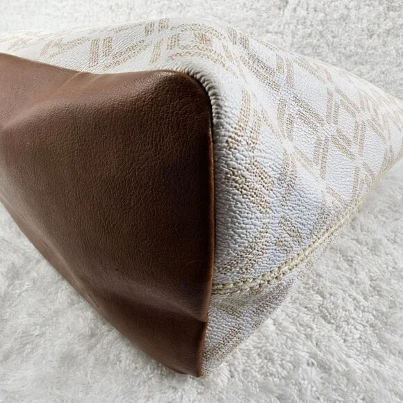 LIZ AND CO Signature Logo Faux Leather Top Snap Tote Shoulder Shopper Bag - Picture 9 of 13